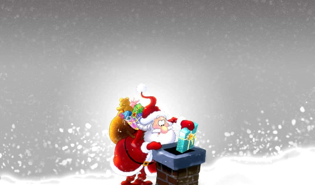 Divertido Santa con Lentes de Sol en una Playa Tropical Fondos de pantalla