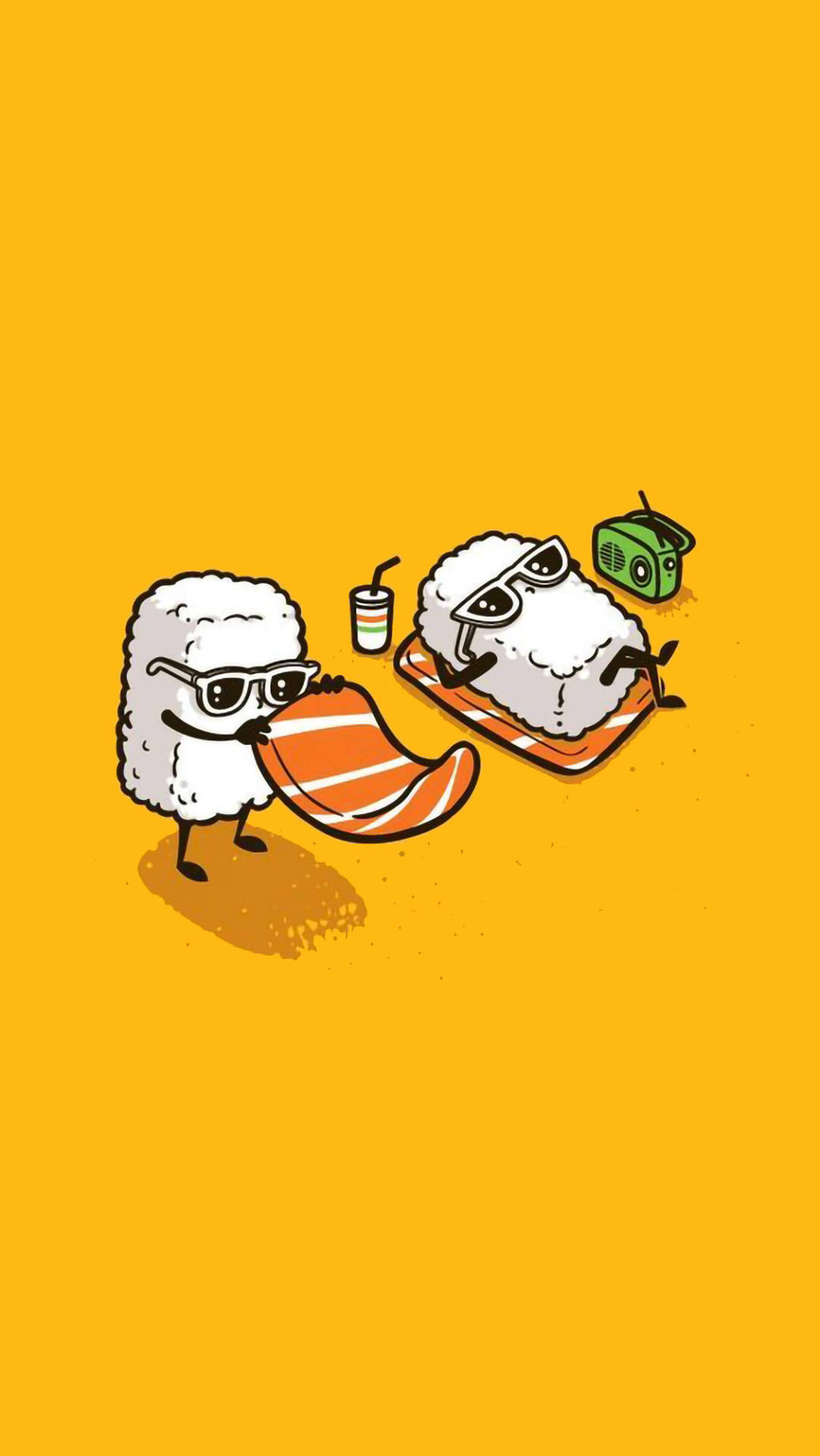 Divertido y Estético Descanso de Sushi Fondos de pantalla