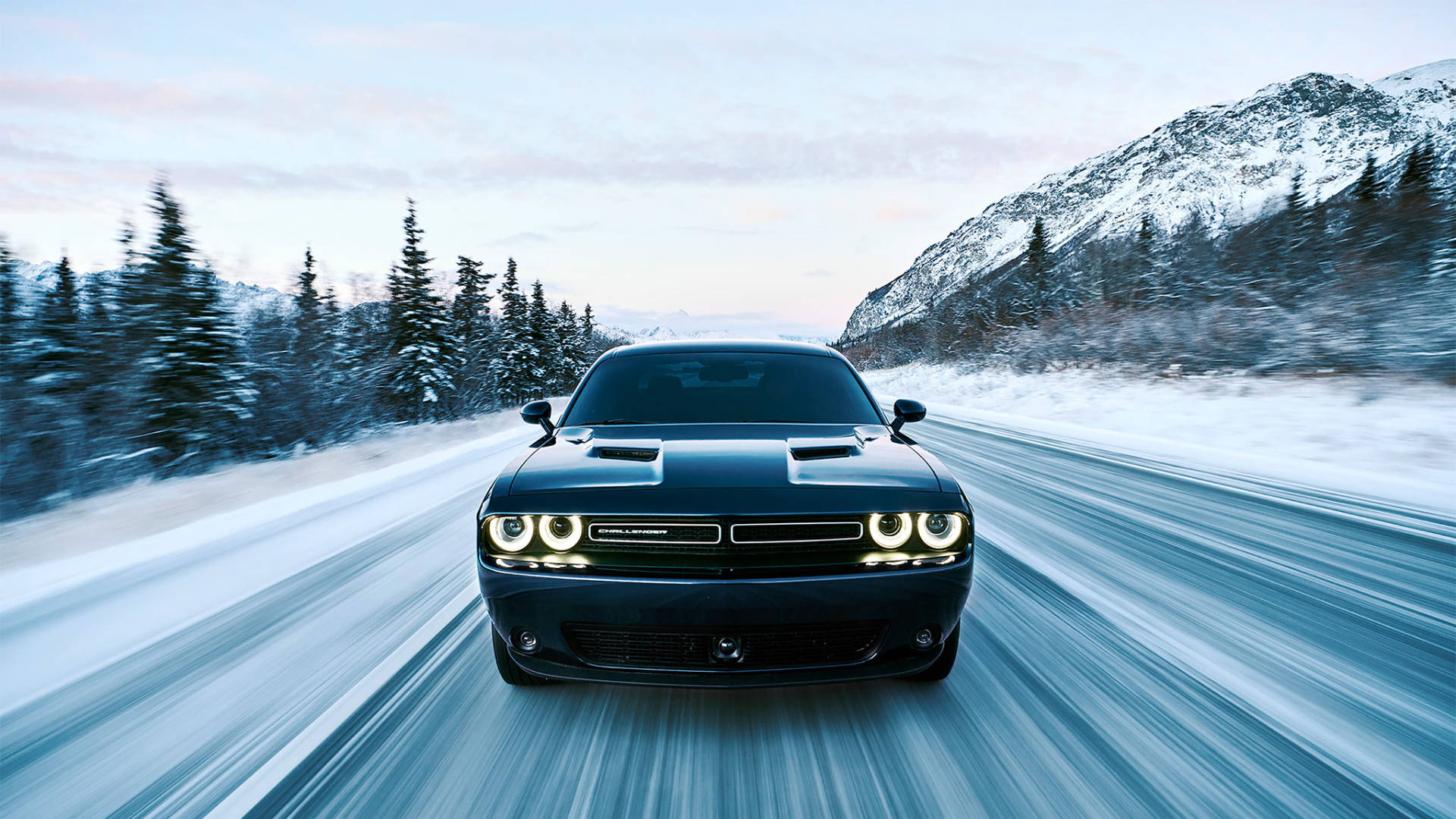 Invierno Dodge Challenger Azul 2017