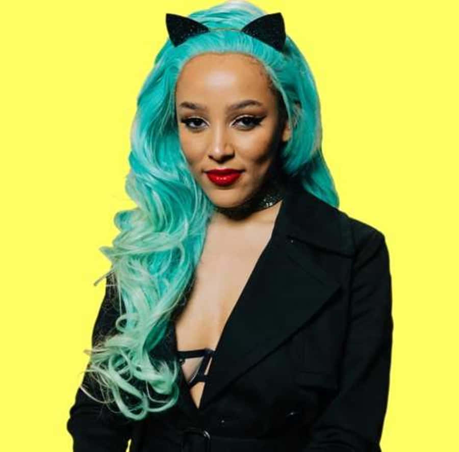 Doja Cat luciendo su mejor versión colorida en esta vibrante foto. Fondos de pantalla