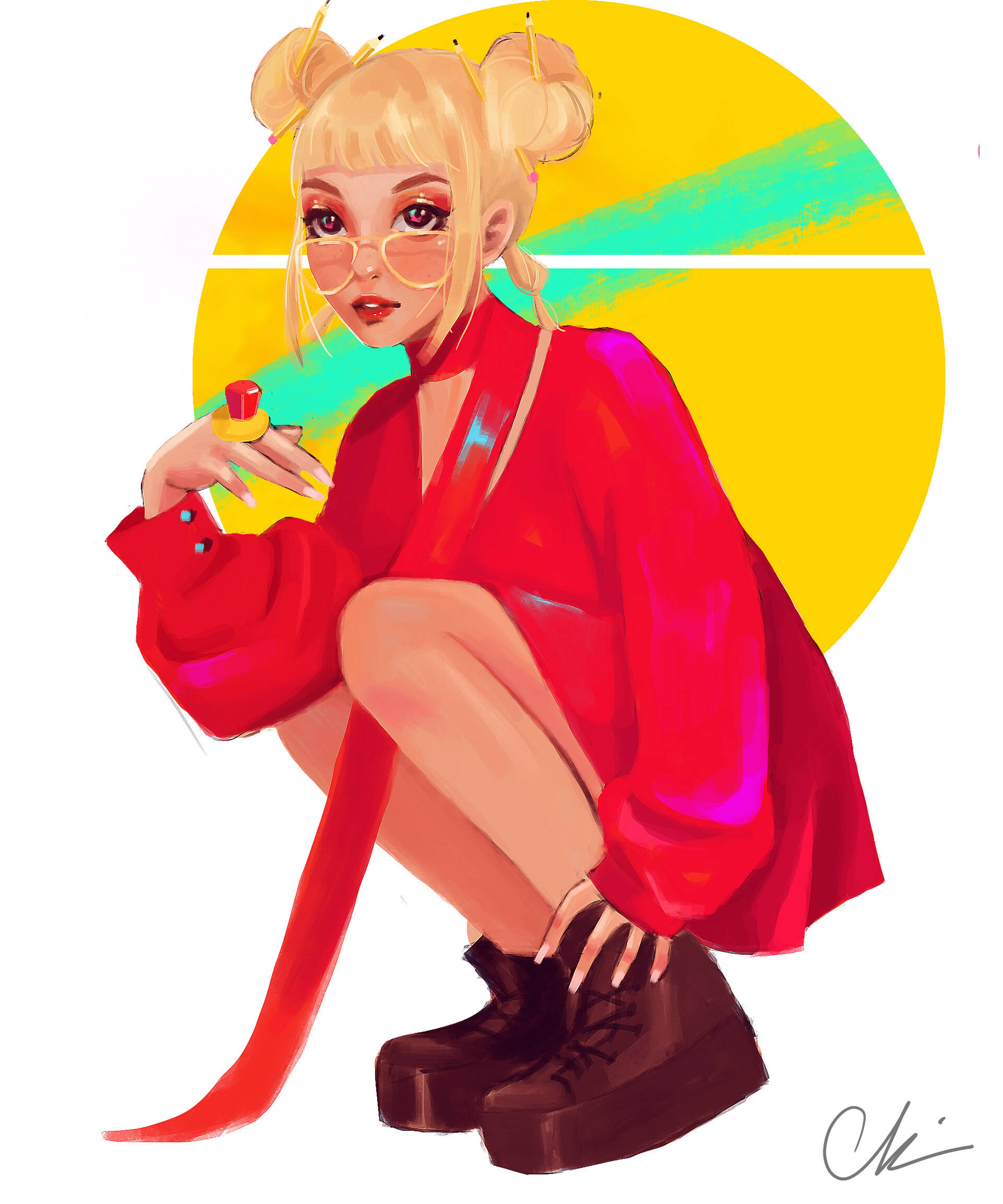 Doja Cat Rubia Fan Art Fondos de pantalla