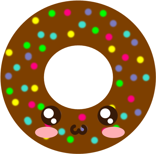 Dona de Chocolate con Chispas de Colores y Carita Linda.PNG Fondos de pantalla