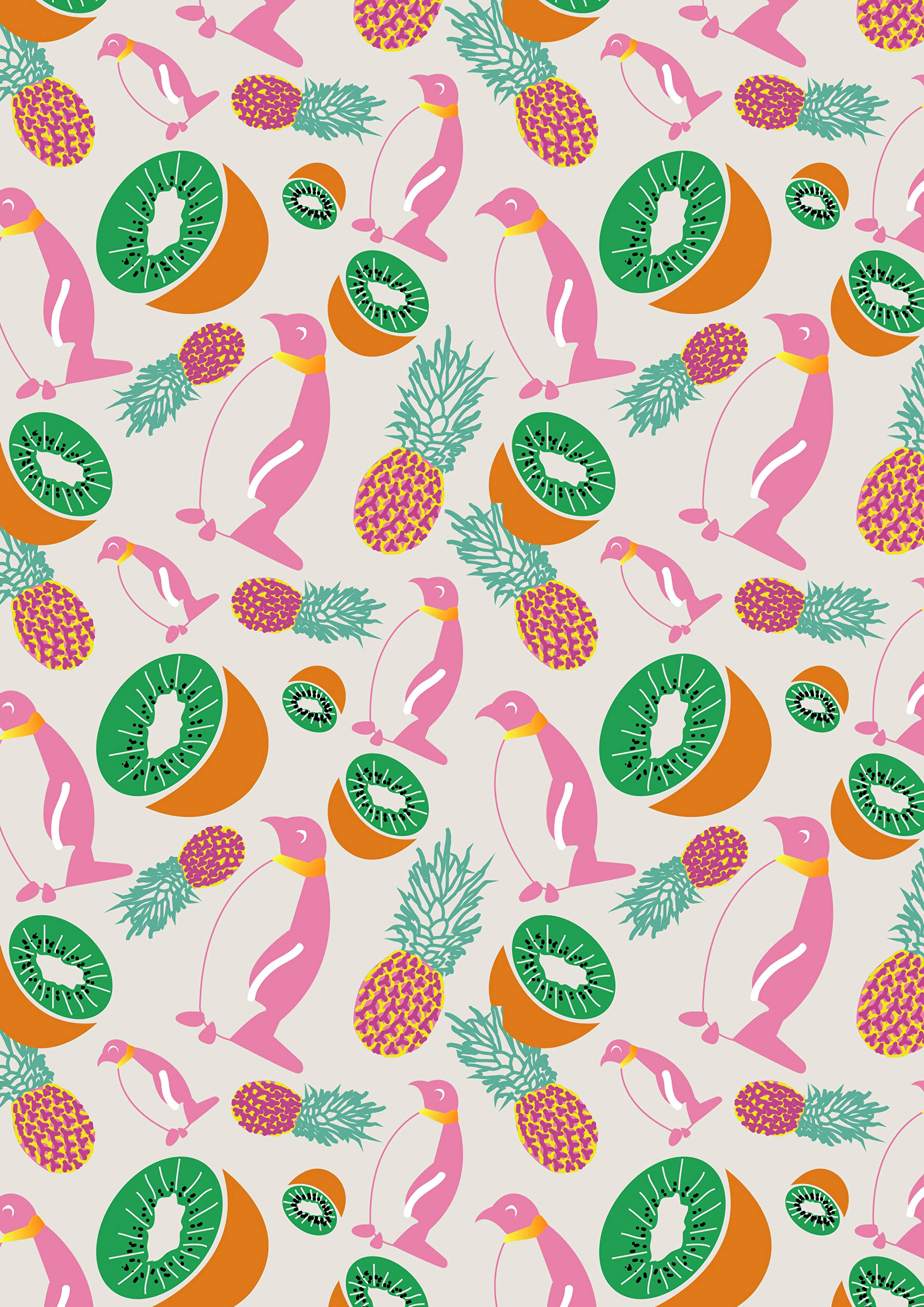 Dos amigos improbables, una piña y un pingüino, muestran el poder de la amistad. Fondos de pantalla