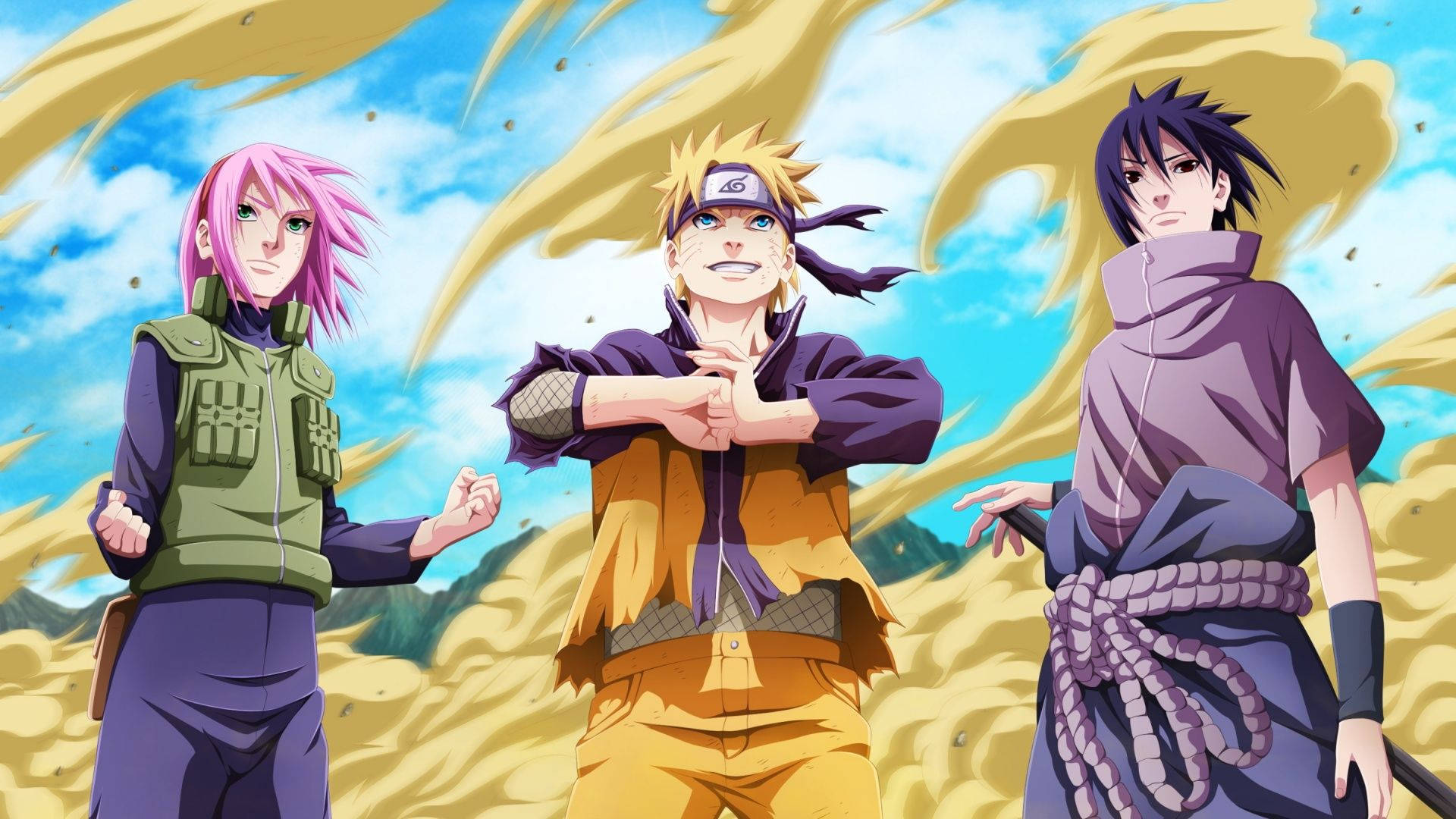 Dos de los ninjas más poderosos del mundo, Naruto y Sasuke, se enfrentan en una feroz batalla. Fondos de pantalla
