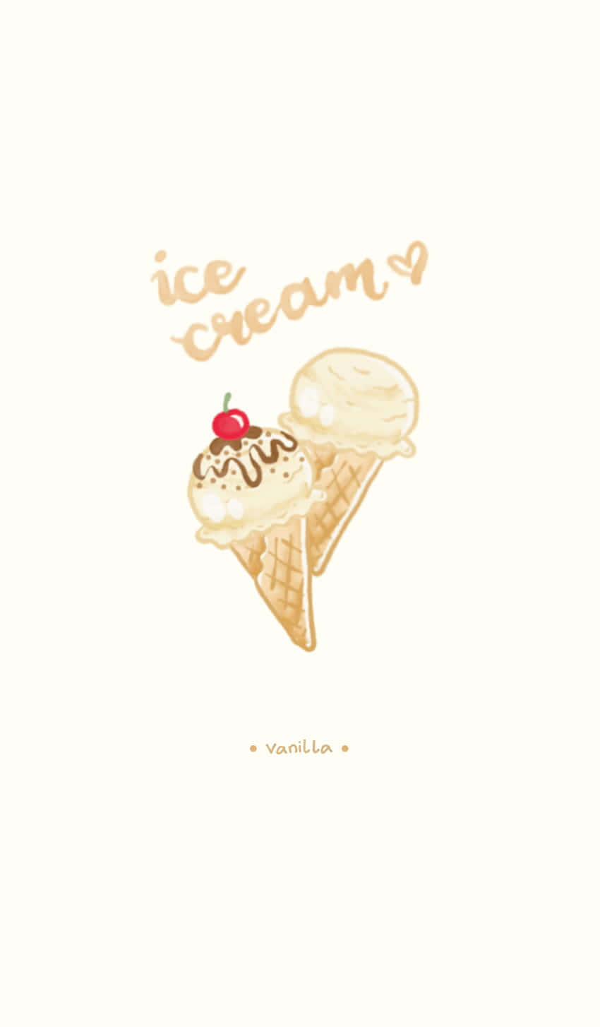 Dos Helados de Vainilla Tiernos Fondos de pantalla