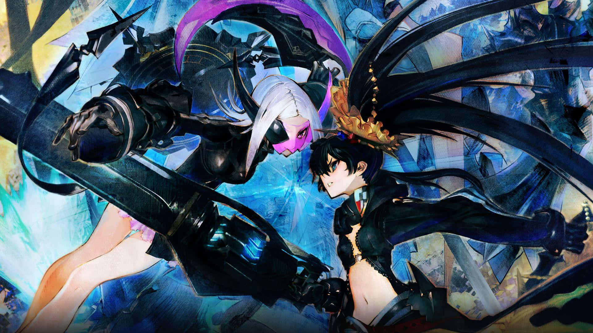 Dos Luchadores de Anime Listos para la Batalla Fondos de pantalla