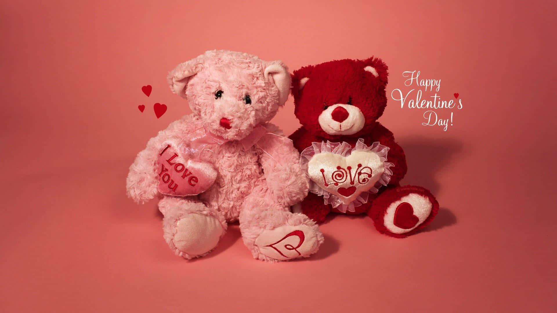 dos ositos de peluche con corazones Fondos de pantalla