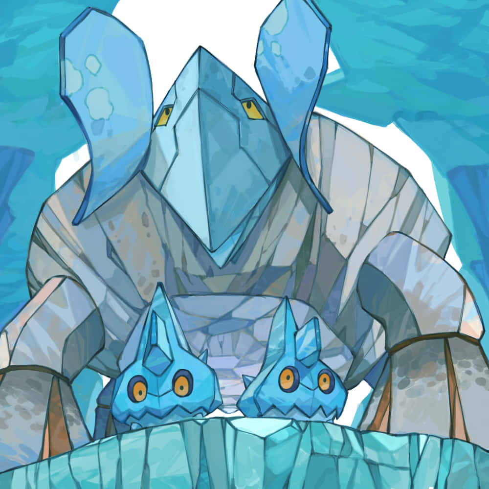 Dos personajes Bergmite y un Avalugg Fondos de pantalla