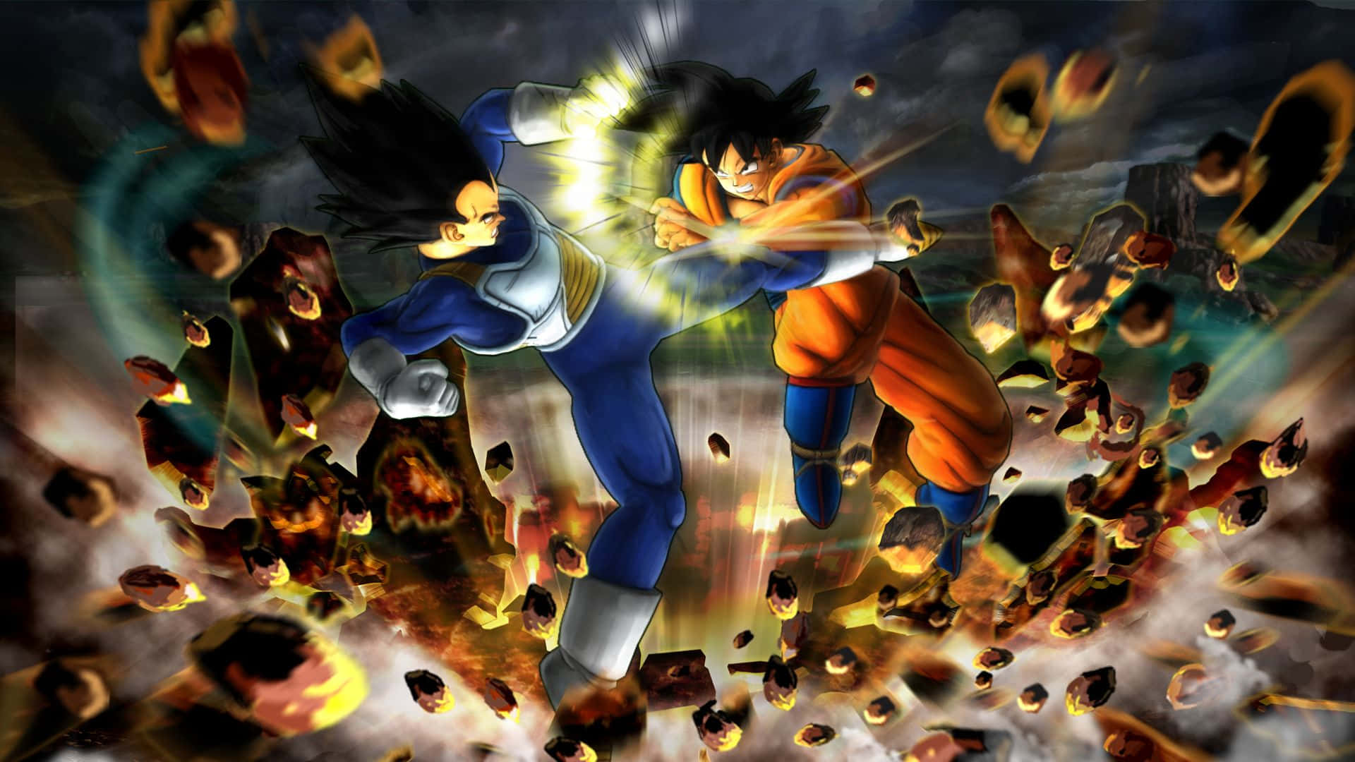 Dos personajes de anime se enfrentan en una épica batalla Fondos de pantalla