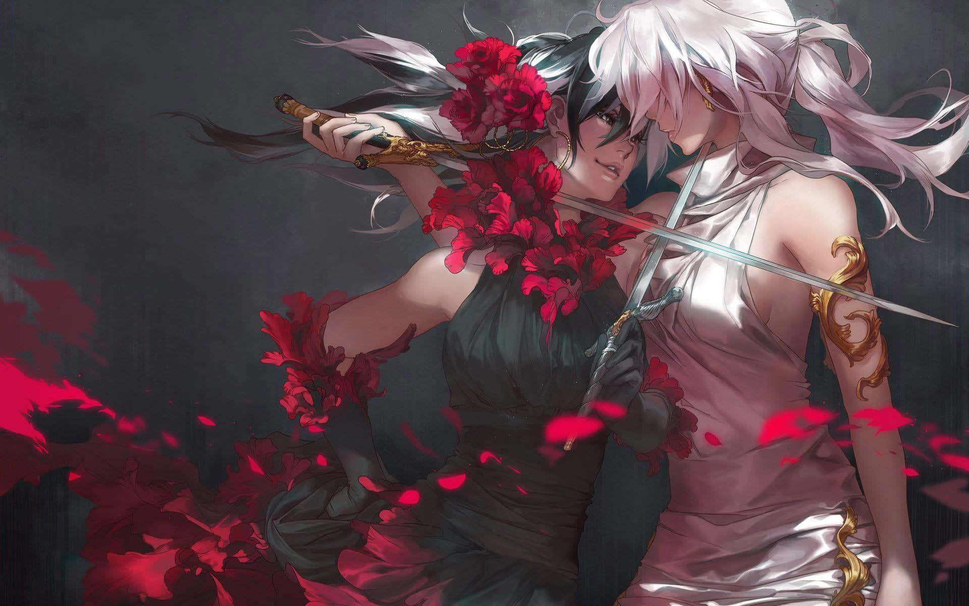 ¡Dos personajes de anime en una emocionante pelea! Fondos de pantalla