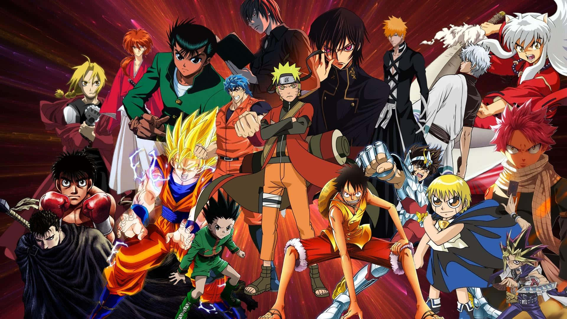 Dos personajes memorables del anime disfrutan de su compañía Fondos de pantalla
