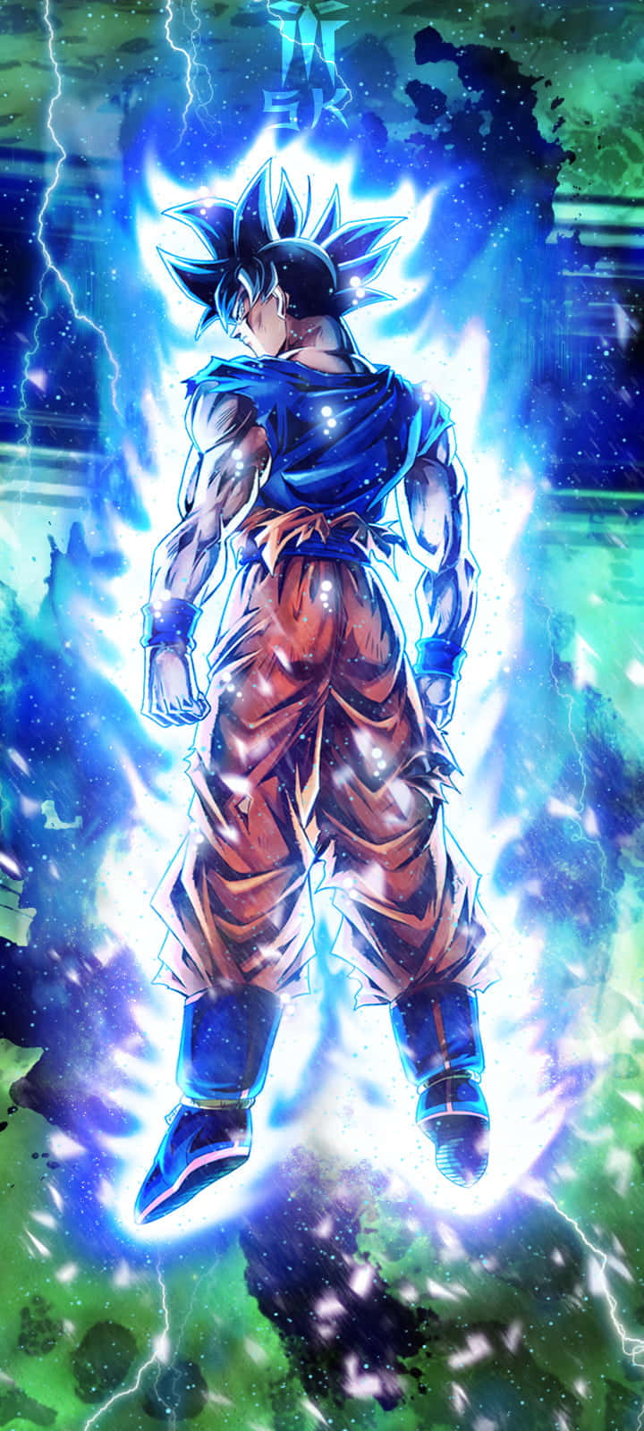 Dragon Ball Z Goku Brilla en Azul Fondos de pantalla