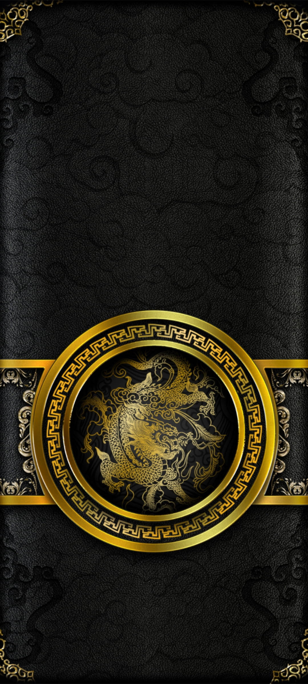 Dragón Chino Negro y Dorado para iPhone Fondos de pantalla