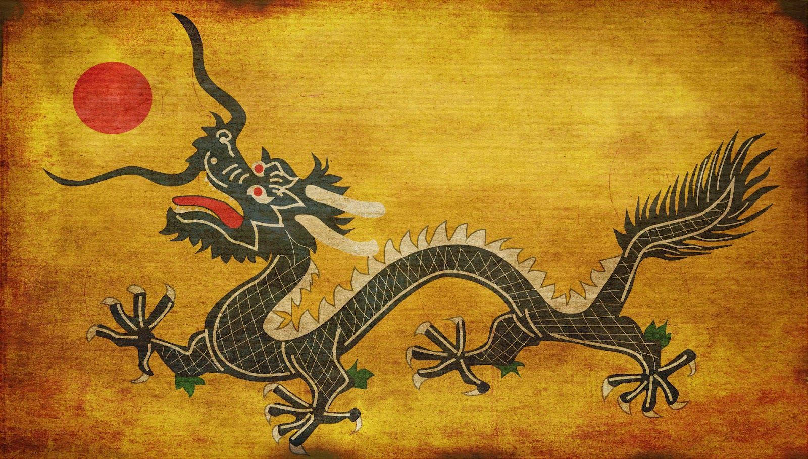 Dragón Japonés PC Sol Rojo Fondos de pantalla