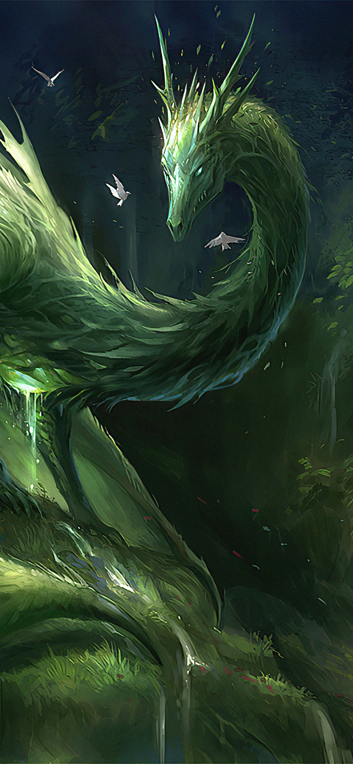 Dragón Verde de la Naturaleza Fondos de pantalla