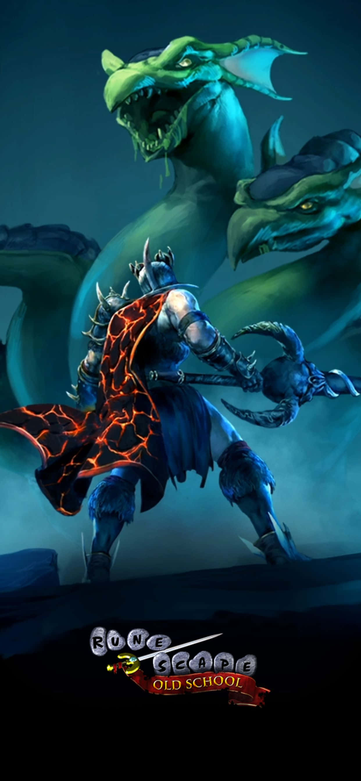 Dragón verde y guerrero Fondo iPhone XS Max Runescape Oldschool Fondos de pantalla