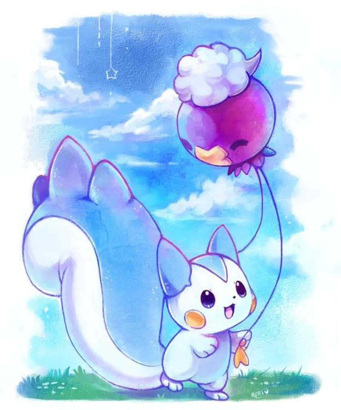 Drifblim y Pachirisu Fondos de pantalla