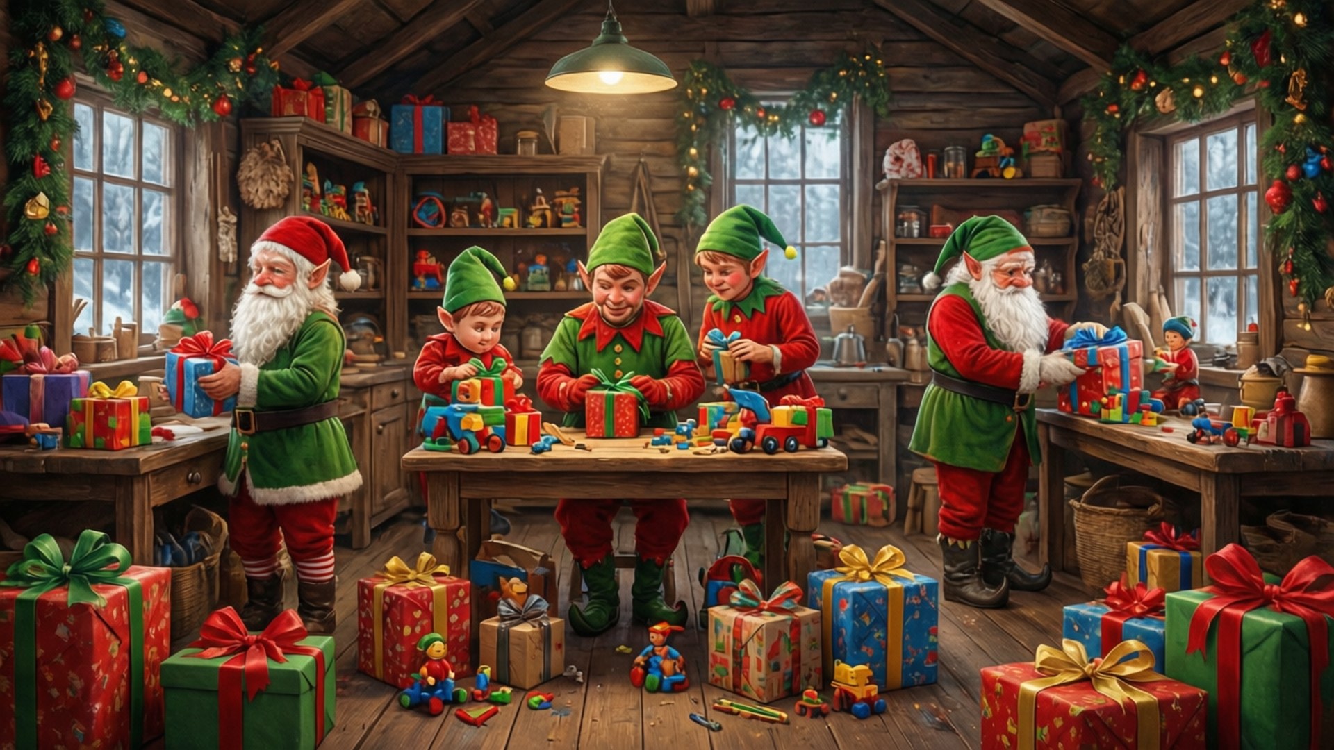 Duendes del Taller de Santa Fondos de pantalla