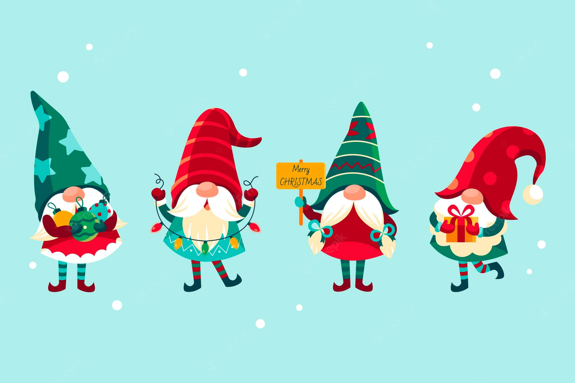 Duendes Navideños Preparándose para la Temporada Festiva Fondos de pantalla