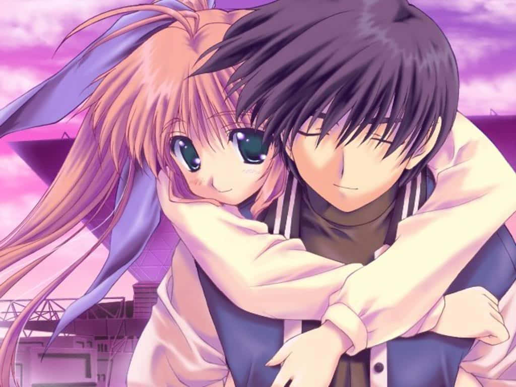 Dulce pareja de anime enamorada Fondos de pantalla