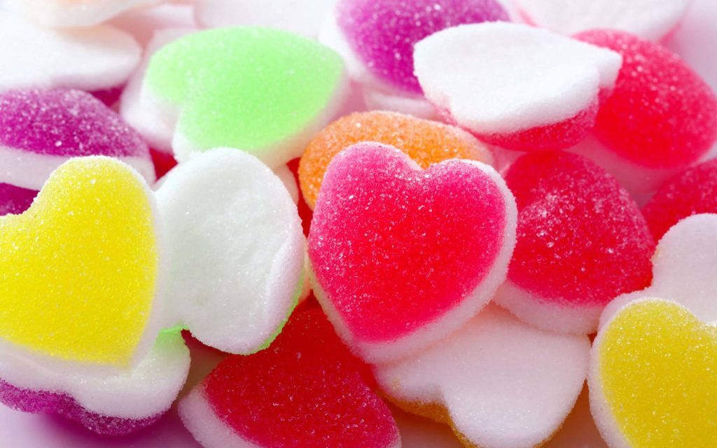 Dulces Corazones de Caramelo de Amor Fondos de pantalla