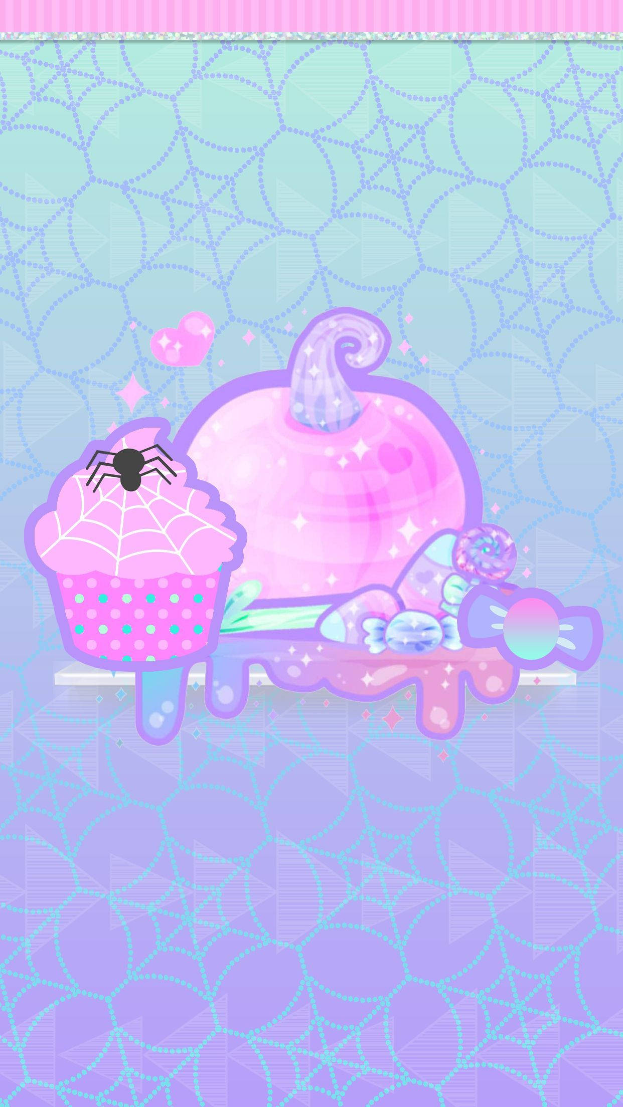 Dulces de Halloween Kawaii Fondos de pantalla