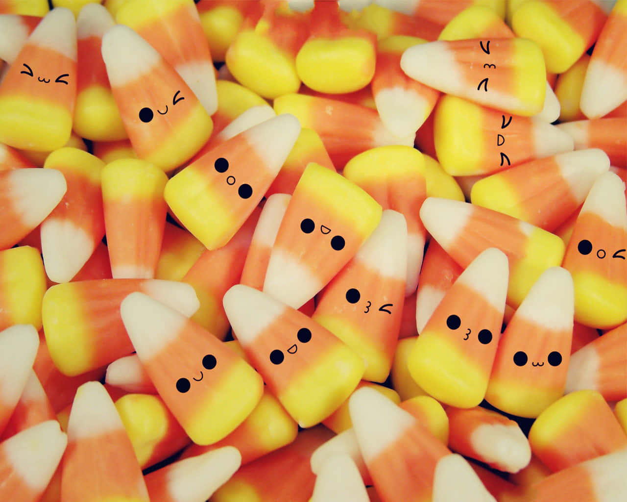 Dulces tiernos de Halloween en colores claros Fondos de pantalla