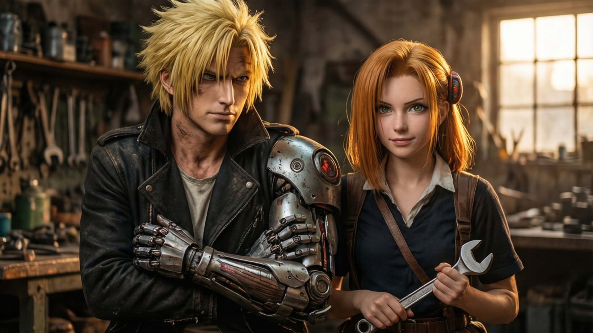 Ed y Winry en el Taller Fondos de pantalla