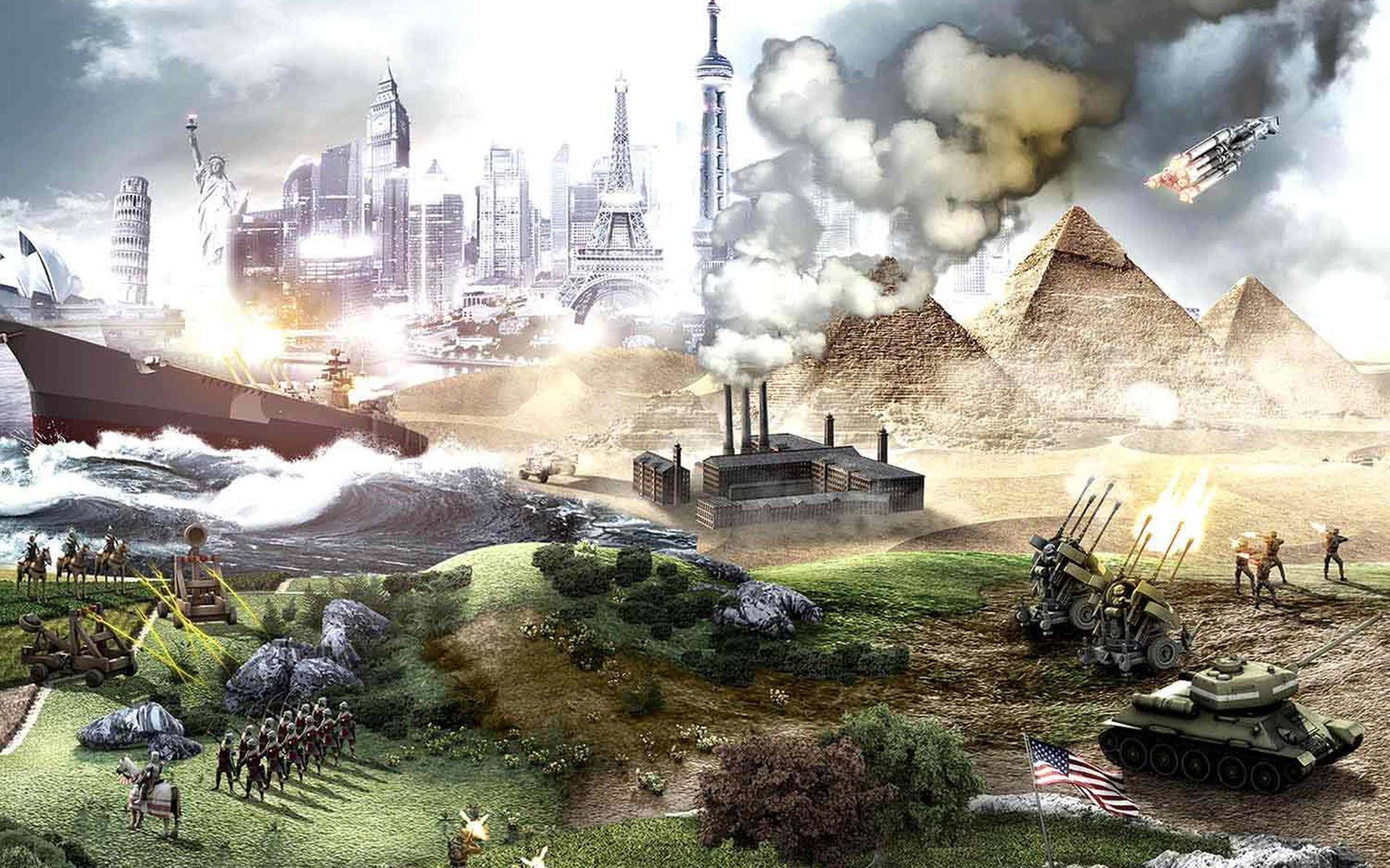 Edición completa en resolución 4K del cautivador fondo de juego de Civilization V. Fondos de pantalla