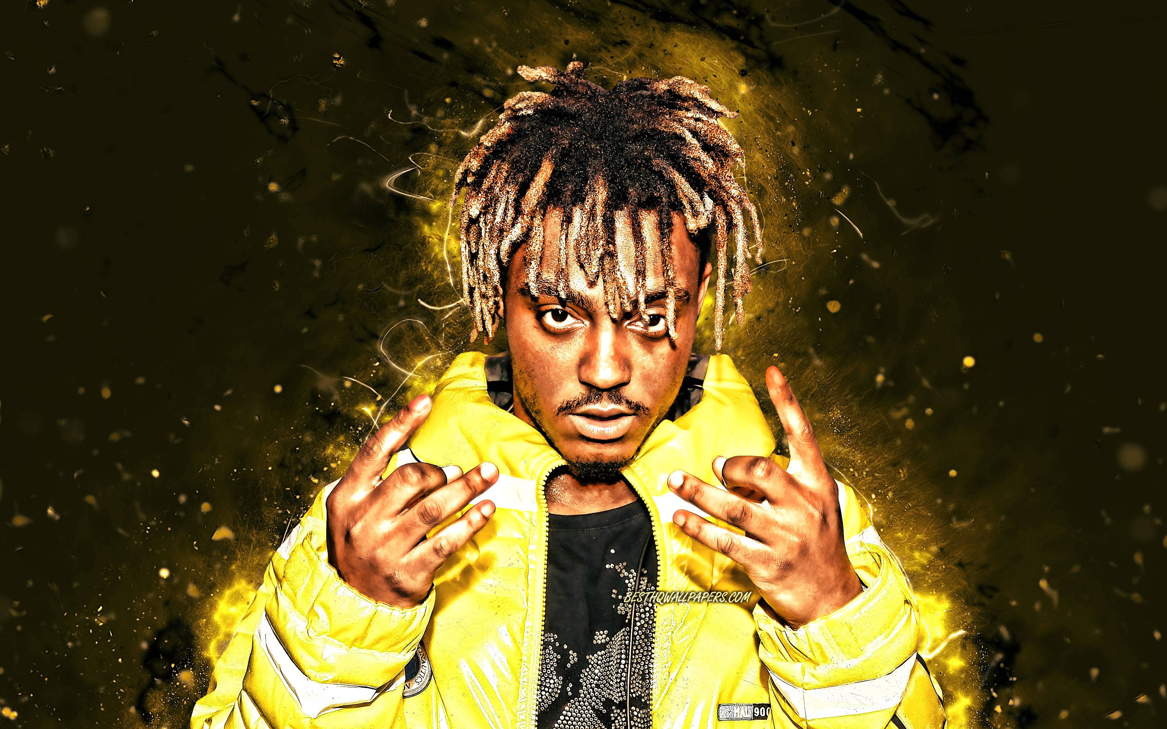 Edición de fan de Juice Wrld Amarillo 4K Fondos de pantalla