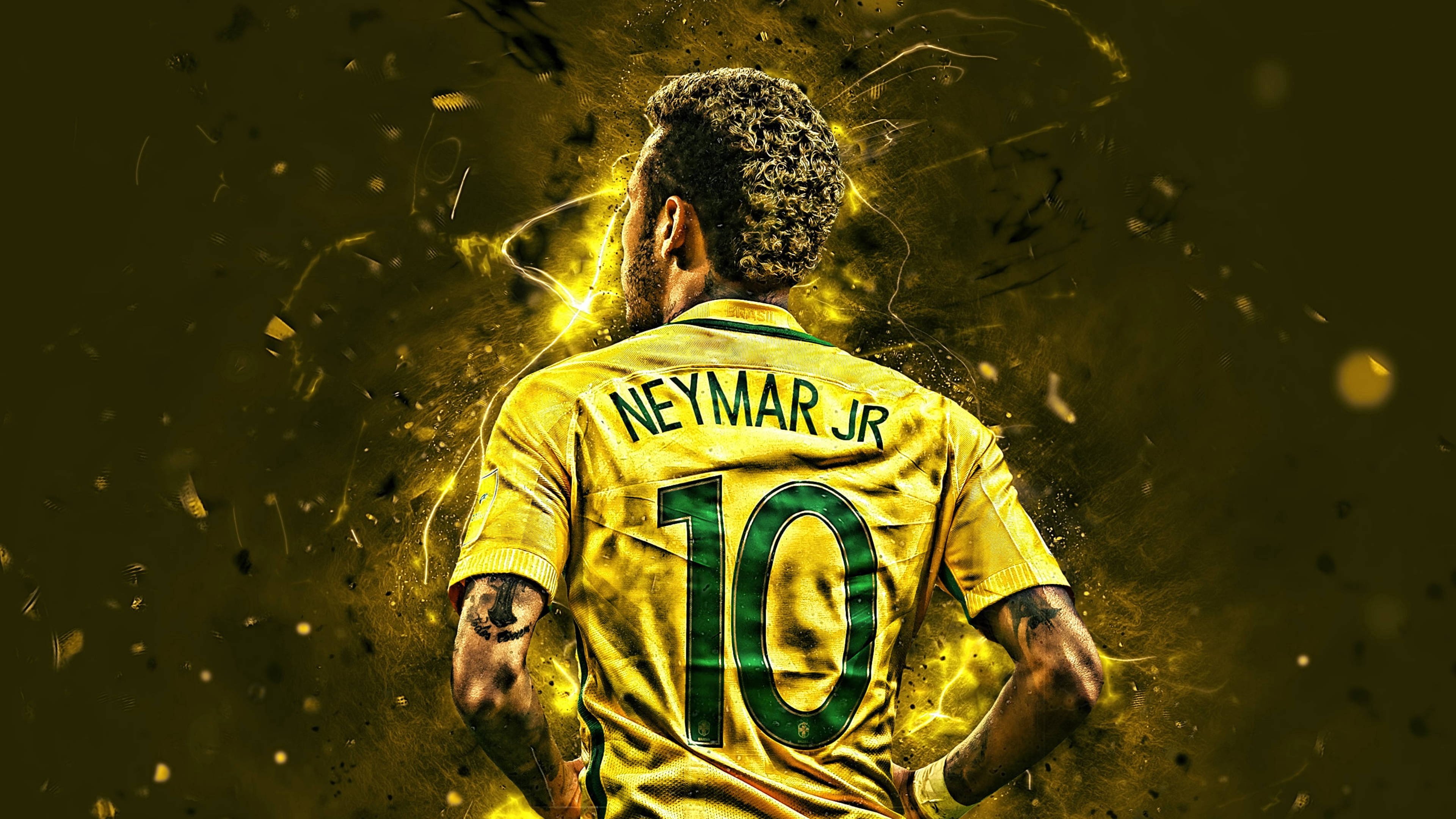 Edición Neymar 4K Amarillo Neón Fondos de pantalla