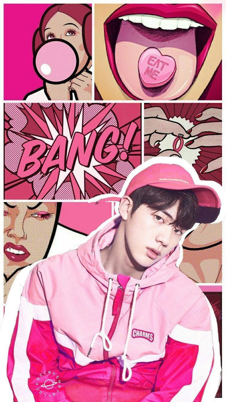 Edición rosa de BTS Jin lindo Fondos de pantalla