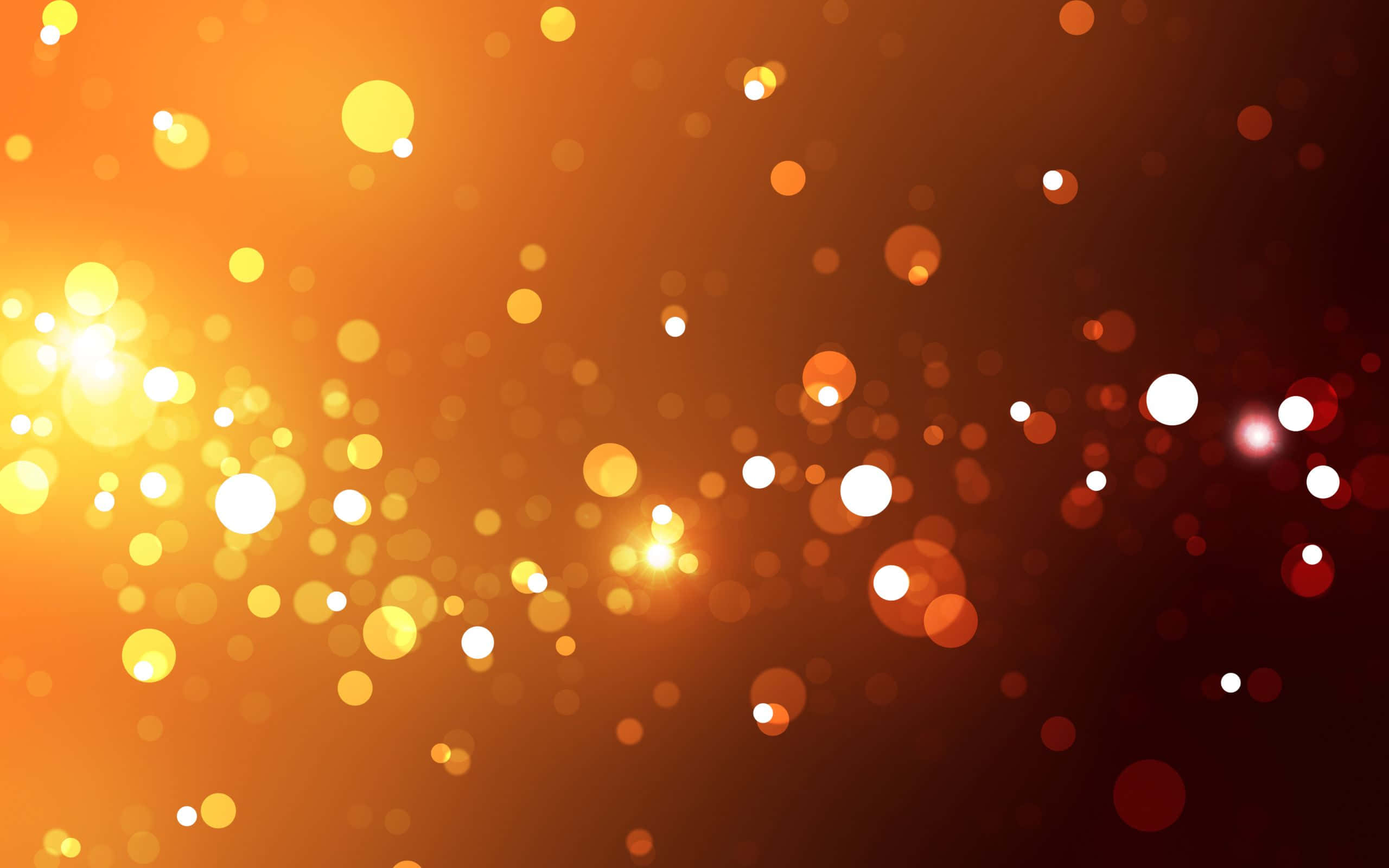 Efectos Bokeh en Fondo Negro y Naranja Fondos de pantalla