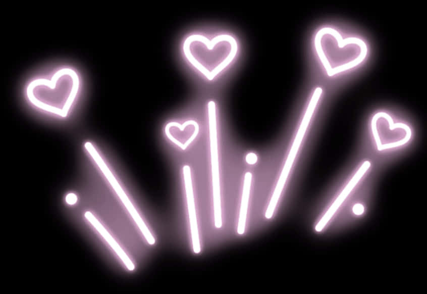 Efectos de Luz de Corazón Neón Fondos de pantalla