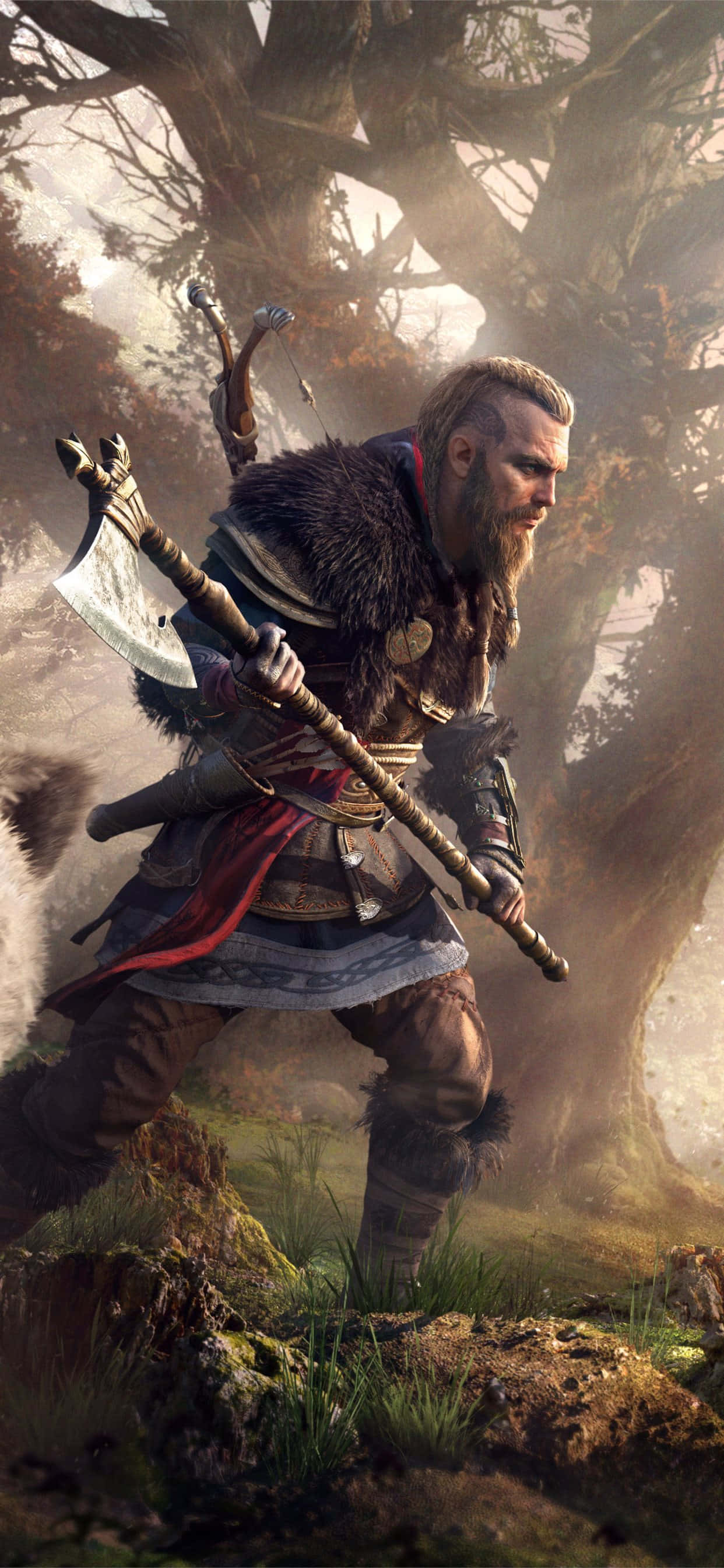 Eivor Hacha Barbada Fondo iPhone Xs Max Assassin's Creed Valhalla Fondos de pantalla