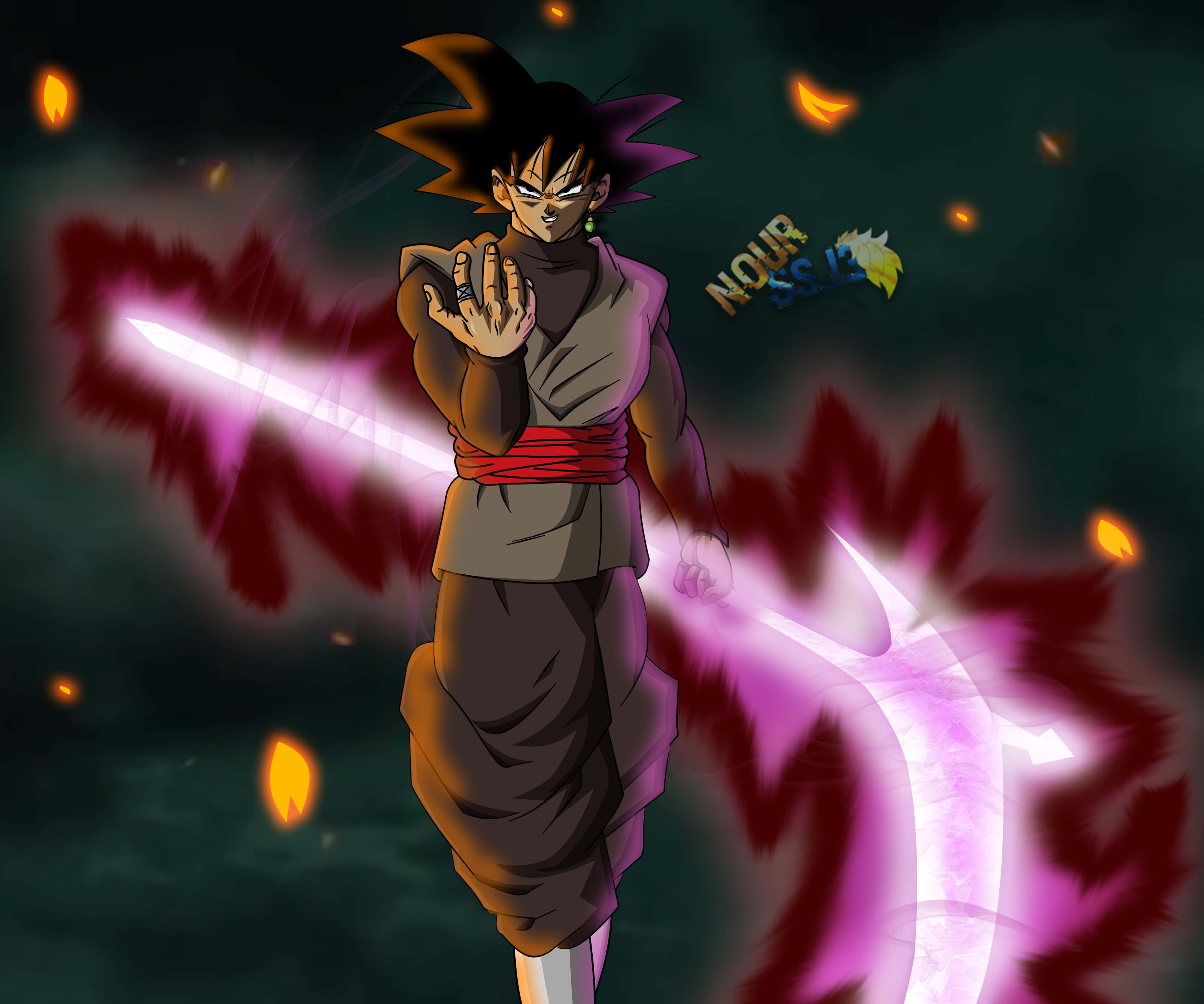El amenazante Goku Black a todo su poder Fondos de pantalla
