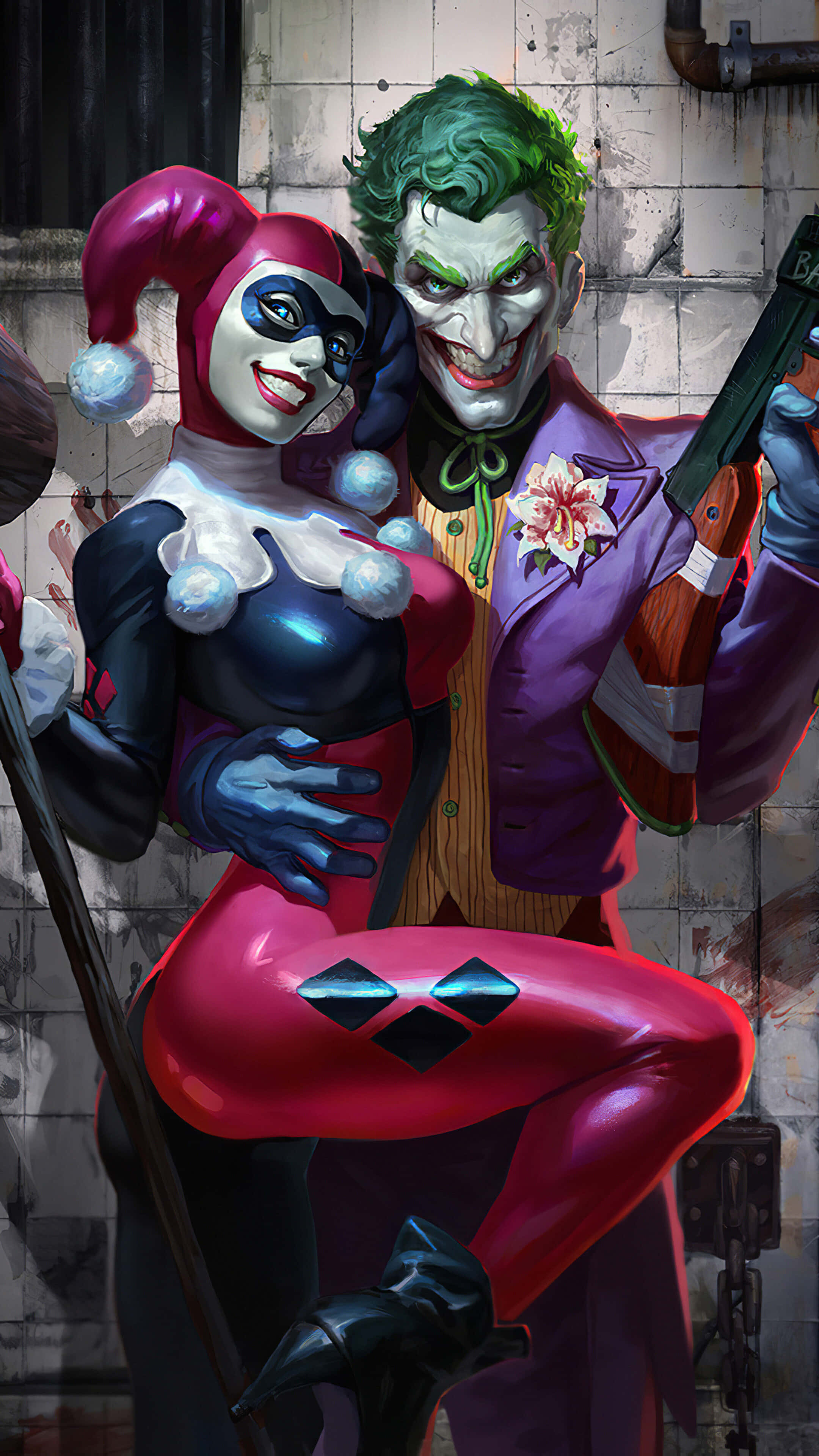 El amor prohibido entre Joker y Harley Quinn brilla intensamente en Suicide Squad. Fondos de pantalla