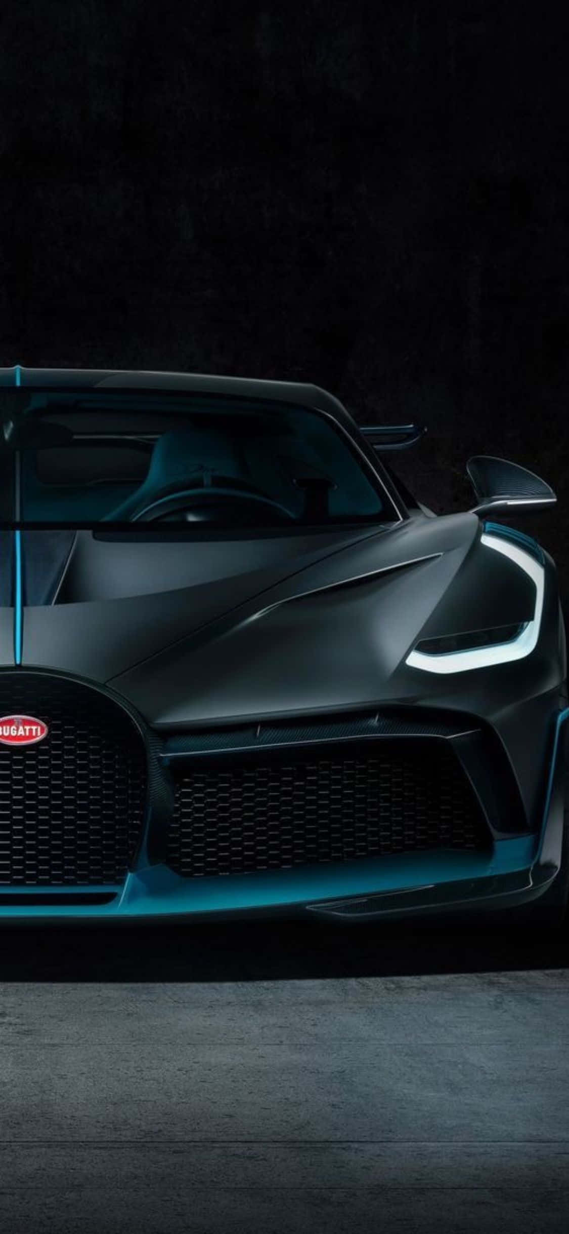 el bugatti chiron se muestra en una habitación oscura Fondos de pantalla