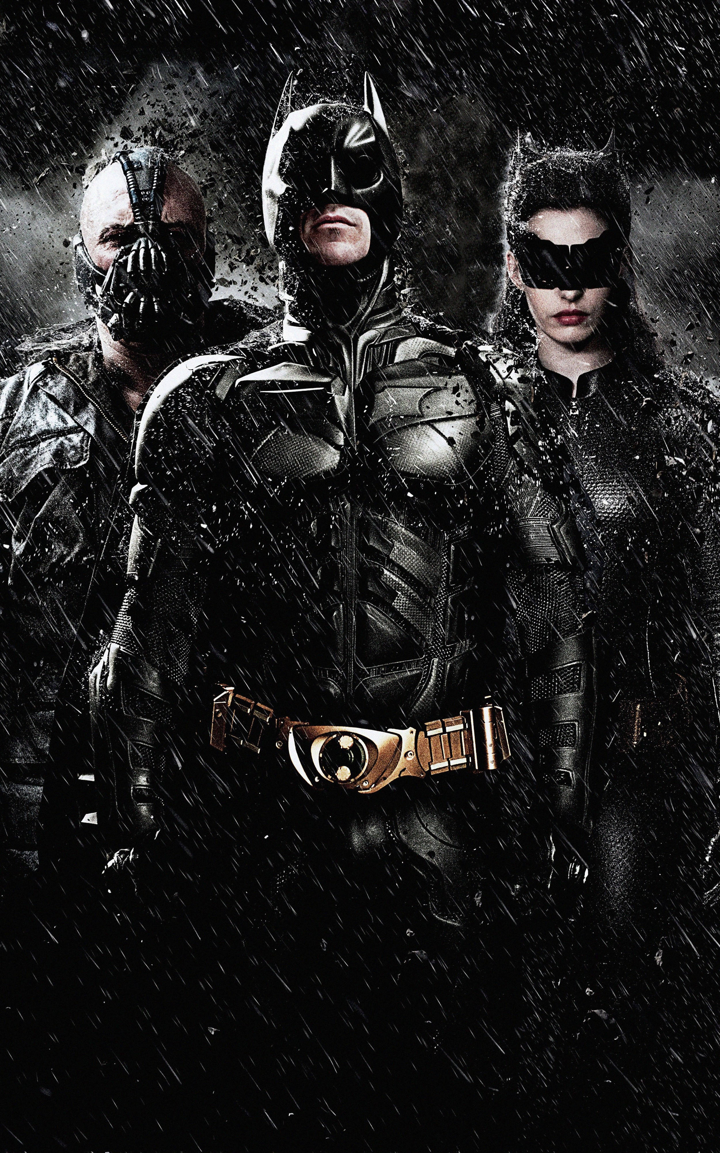 El Caballero Oscuro: Batman, Bane y Catwoman Fondos de pantalla