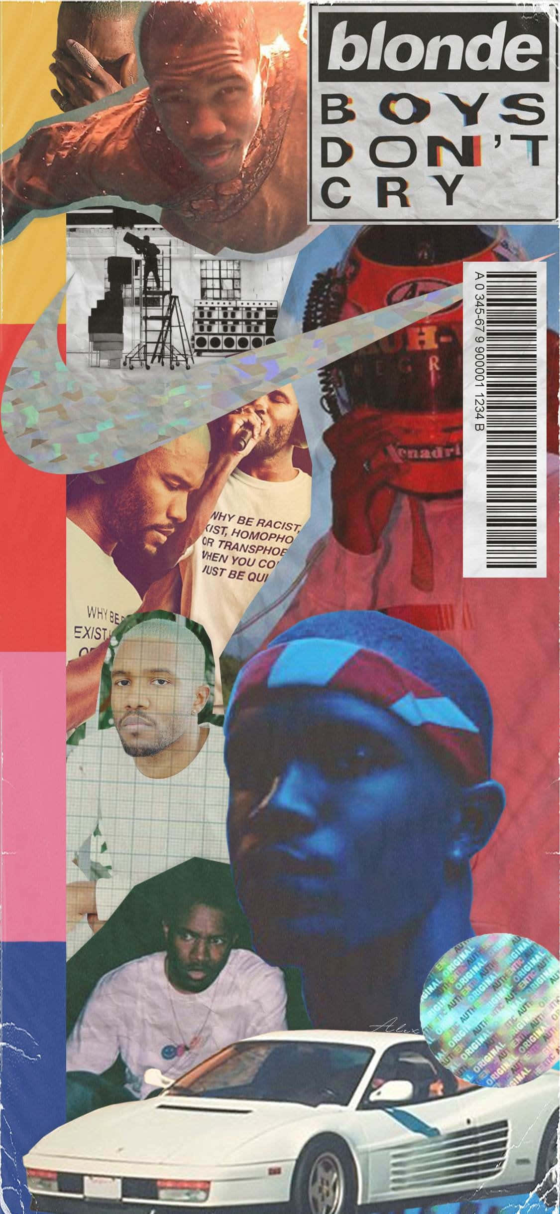 El cantante Frank Ocean volando alegremente a través de un borroso tono rosa Fondos de pantalla
