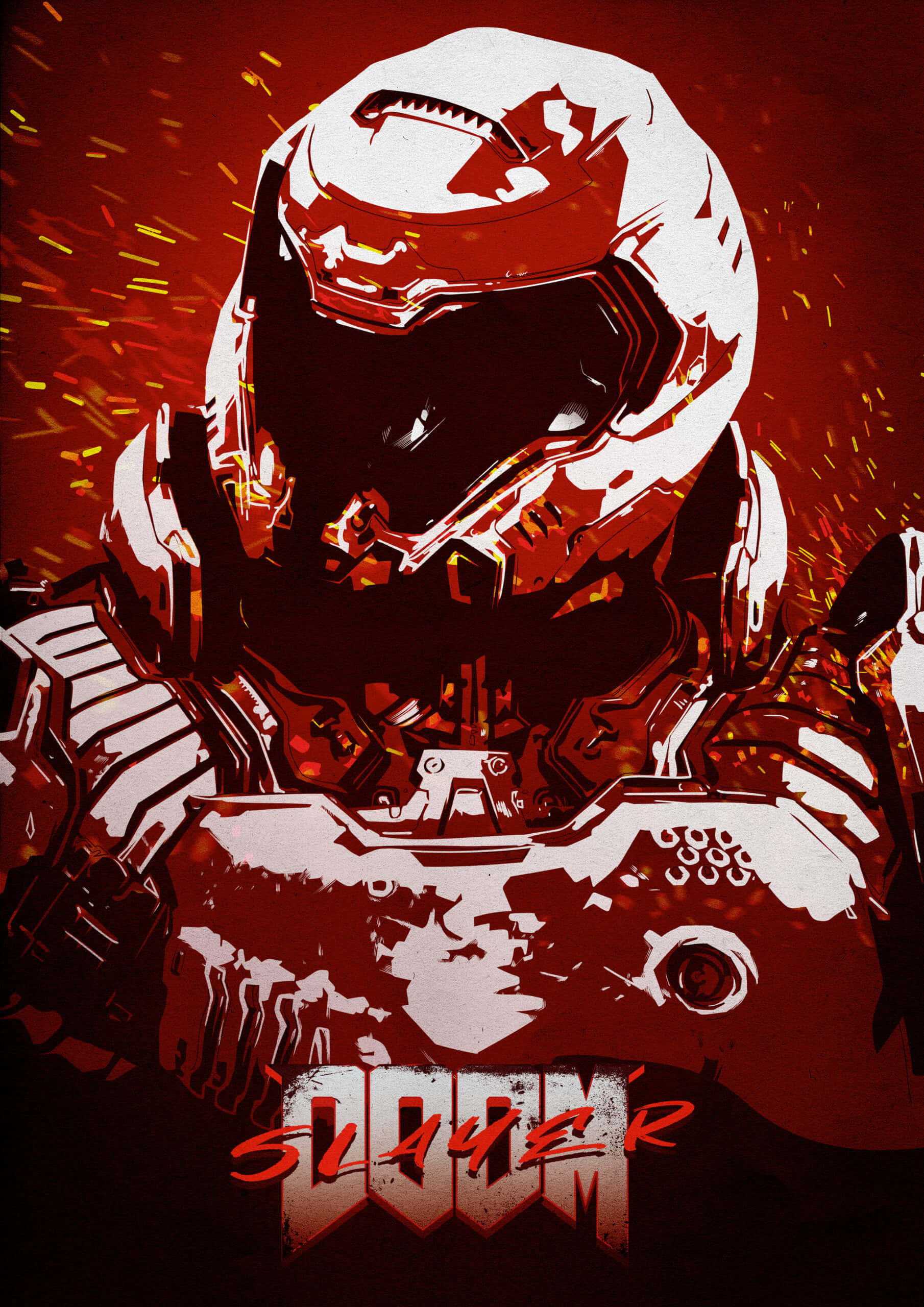 El Doom Slayer derrota a sus enemigos. Fondos de pantalla