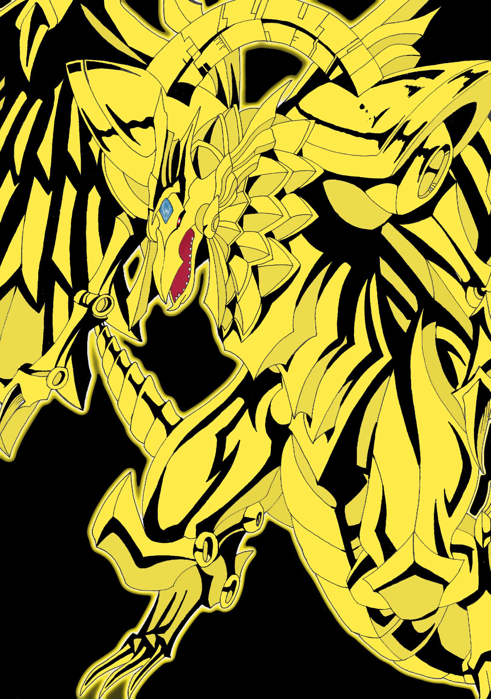 El Dragón Alado de Ra, una poderosa carta de dios egipcio en Yu-Gi-Oh! Fondos de pantalla