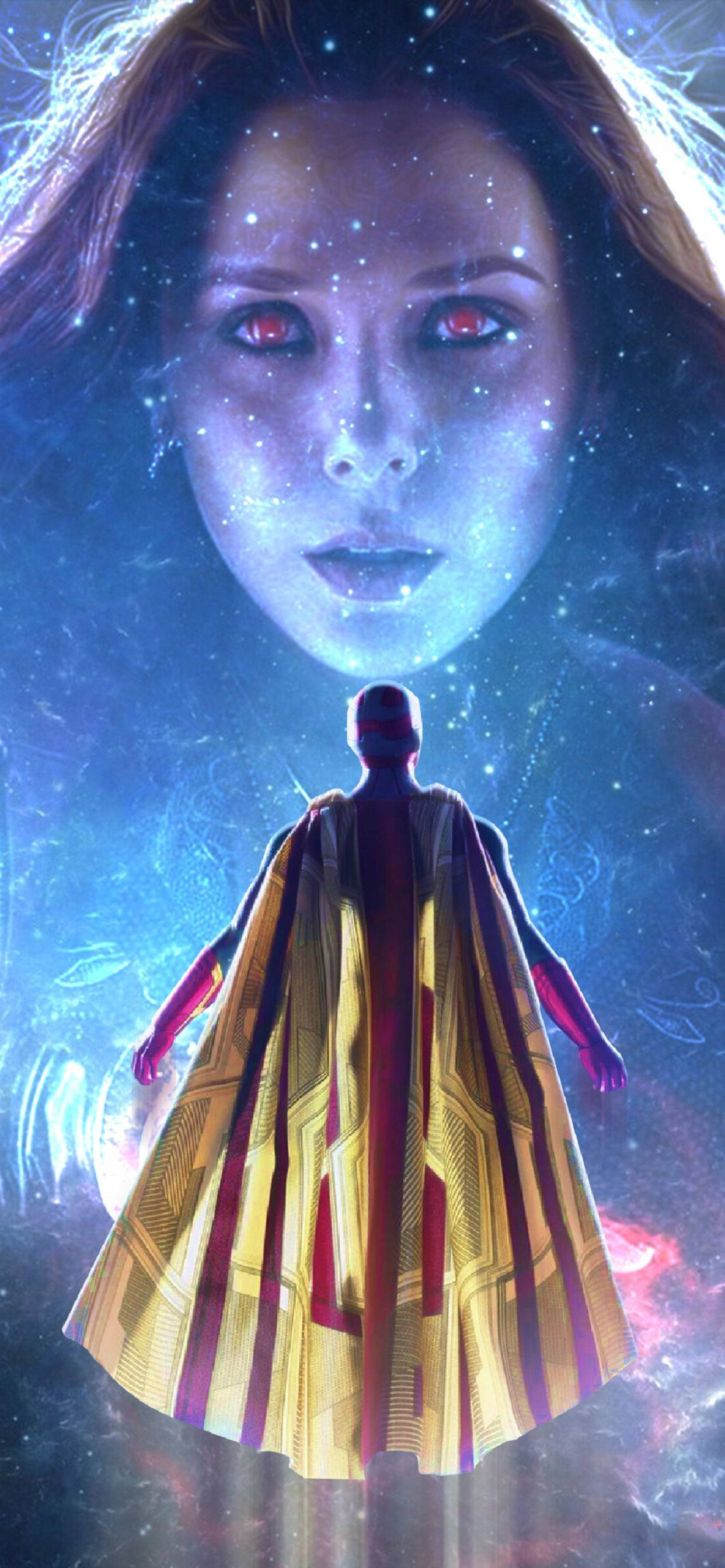 El dúo convincente de Wanda Maximoff (Scarlett Witch) y Vision toman un descanso en el espacio mientras navegan por las retorcidas realidades en las que se encuentran. Fondos de pantalla