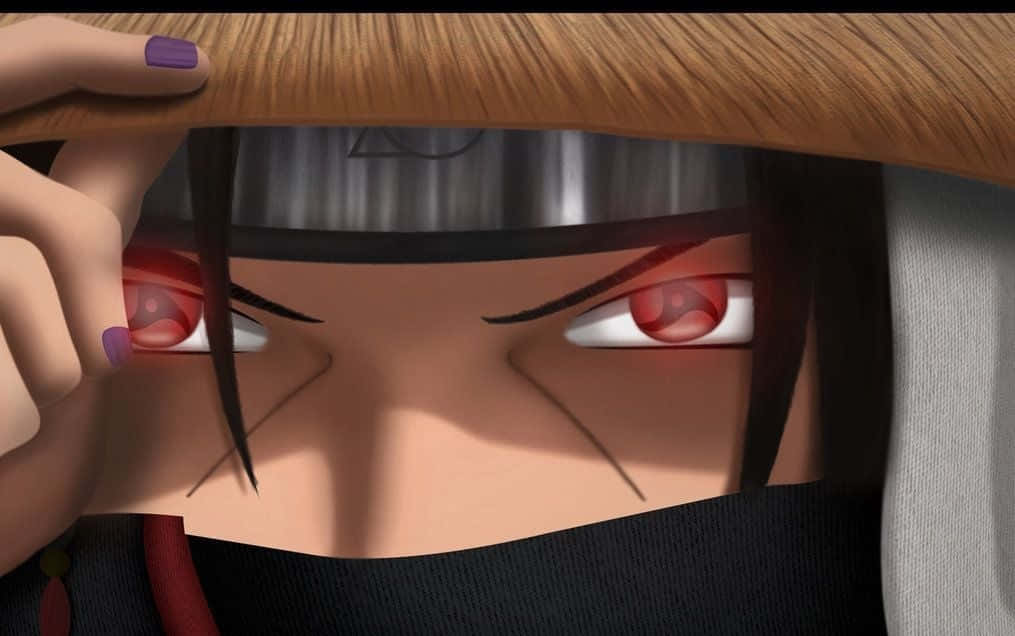 El enigmático Itachi Uchiha se yergue con confianza bajo el resplandor de la luz de la luna. Fondos de pantalla