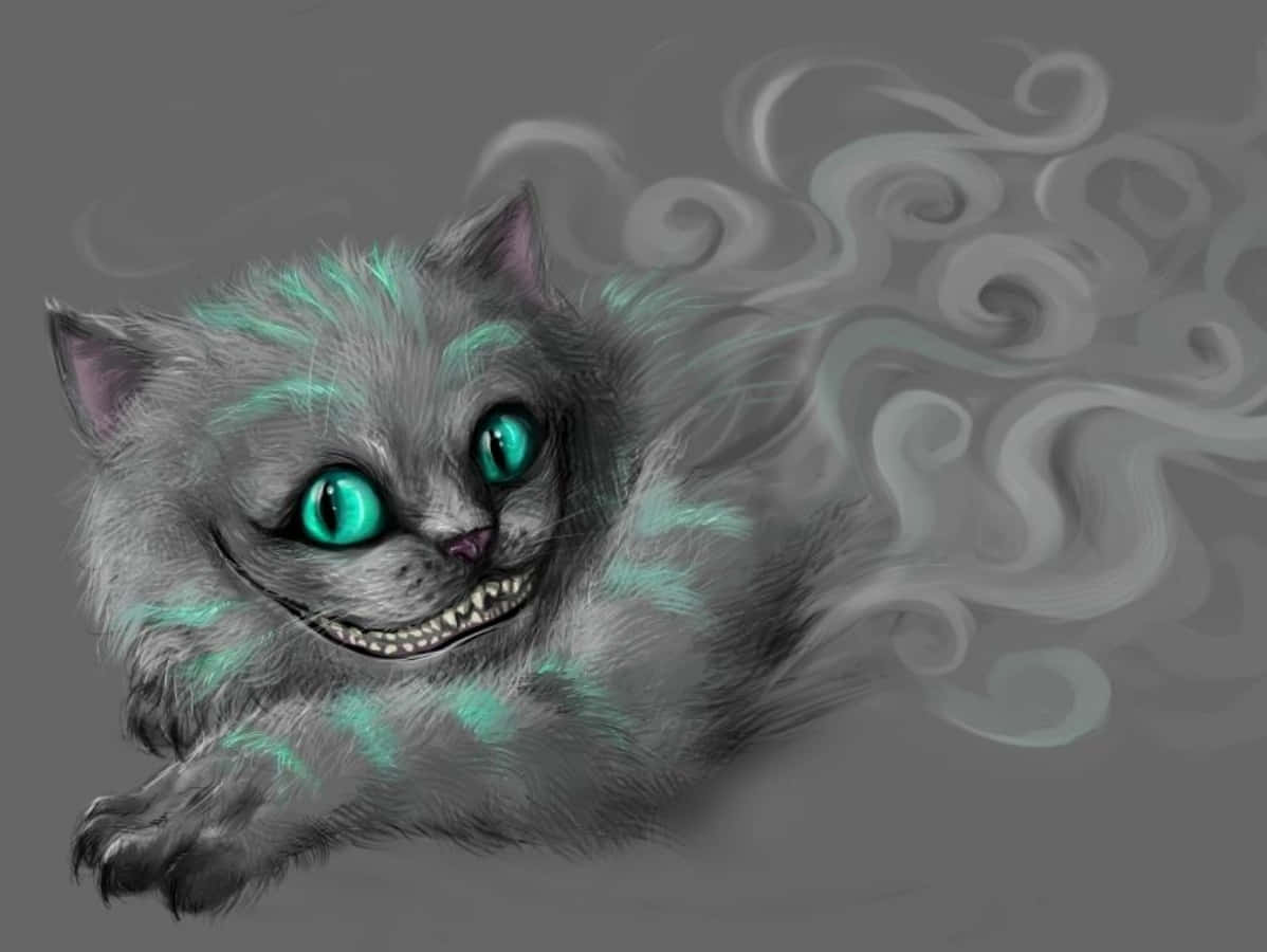 El icónico Gato de Cheshire sonríe con picardía, preparando el escenario para una aventura inmersiva. Fondos de pantalla
