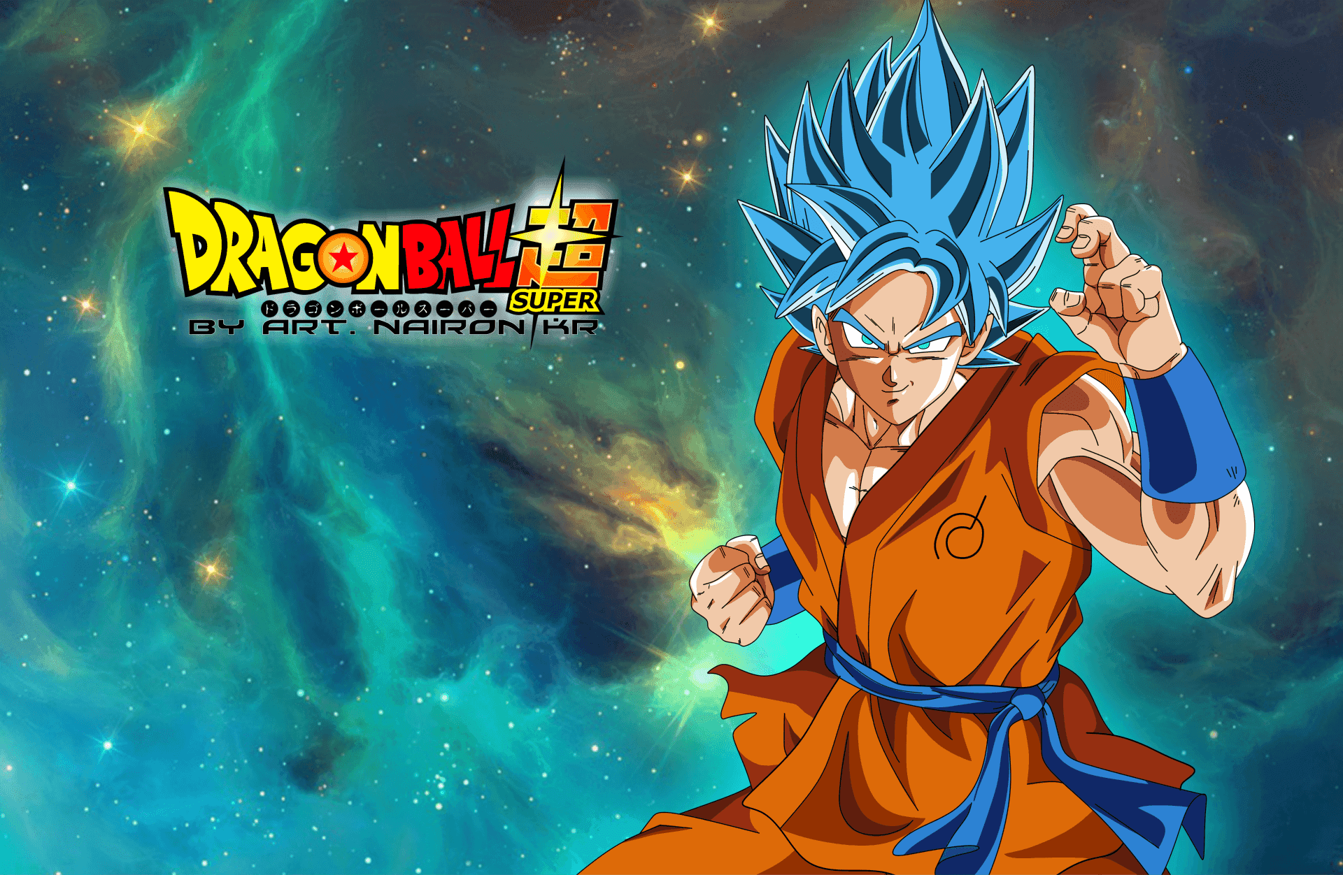 El Legendario Super Saiyajin, Goku, en su forma Super Saiyajin Blue Fondos de pantalla
