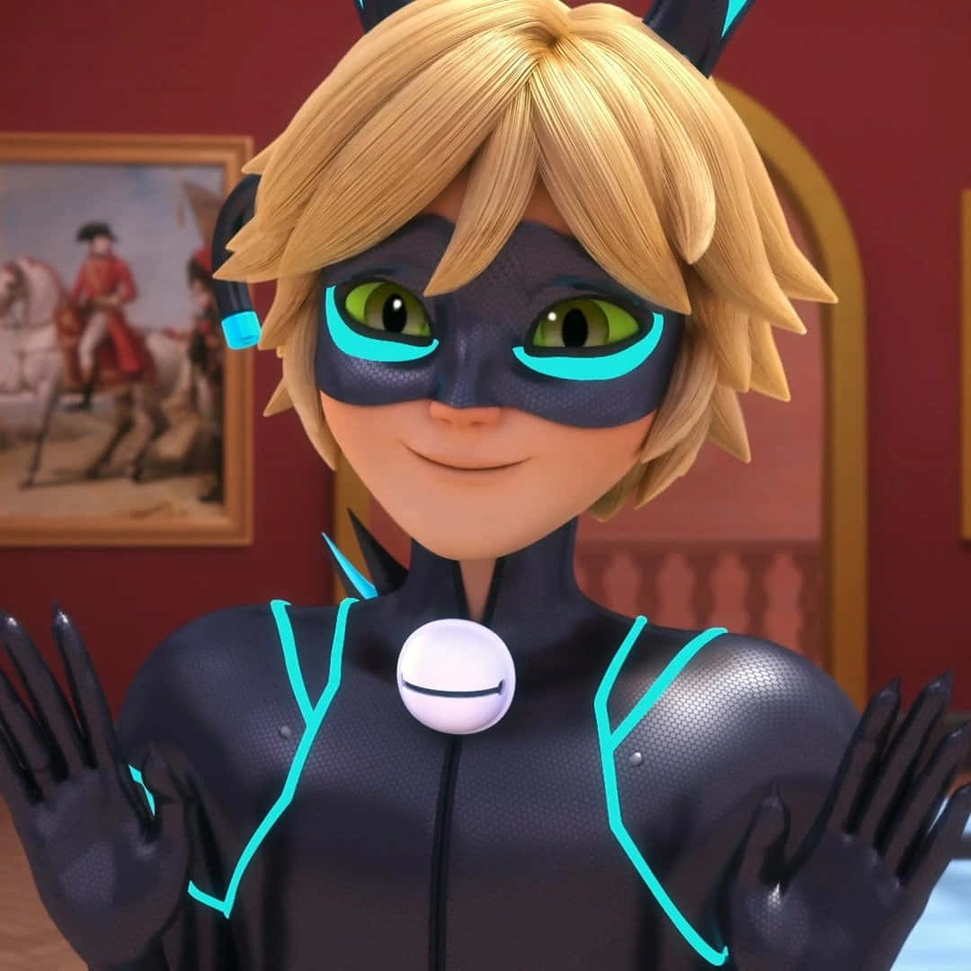¡El misterioso Cat Noir posa con estilo! Fondos de pantalla