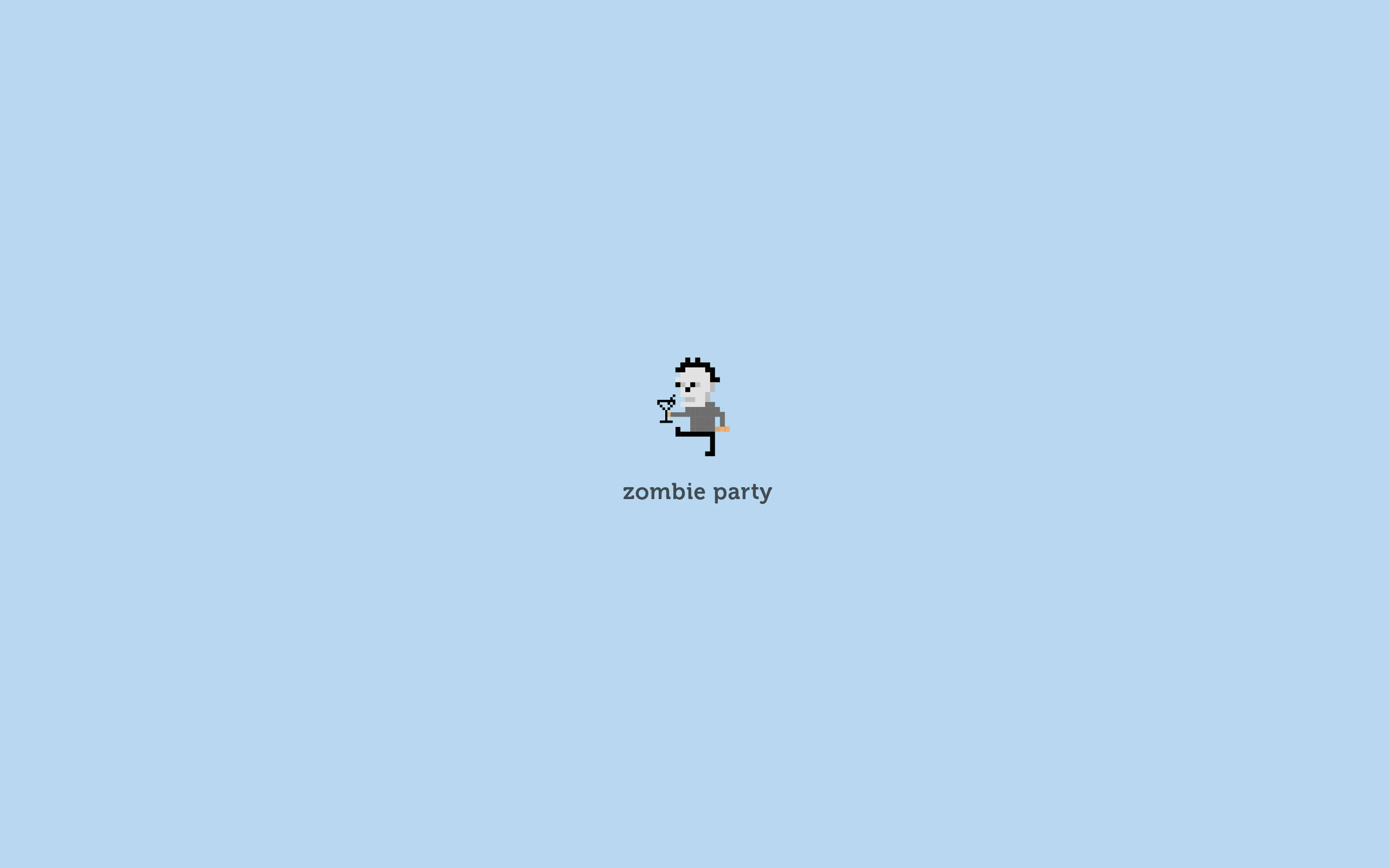 El pequeño zombie escondido en el paisaje minimalista Fondos de pantalla