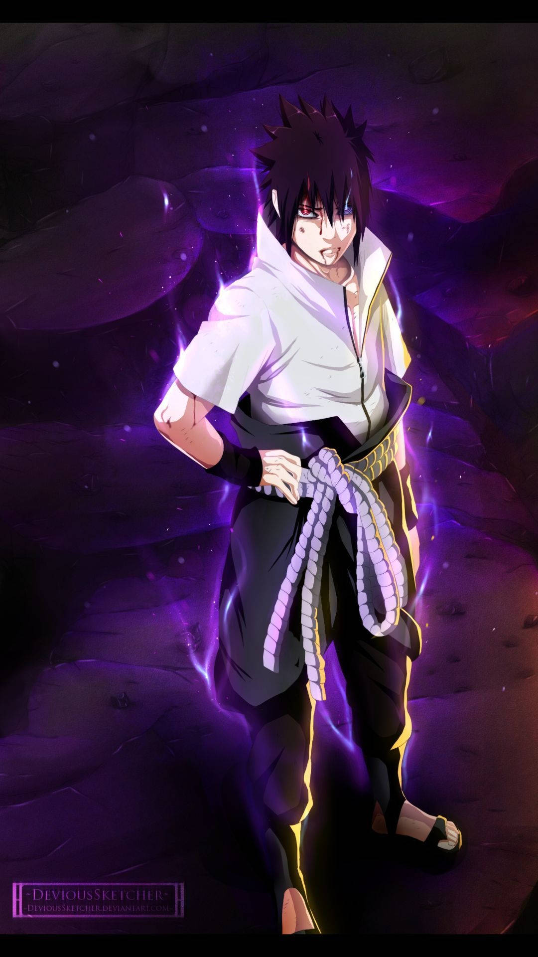 Fondo de pantalla de Sasuke usando el Chakra del Seis Caminos