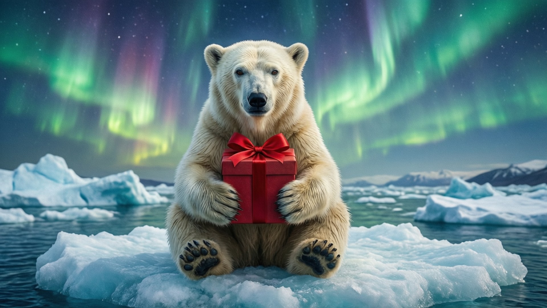 El Regalo del Oso Polar Fondos de pantalla